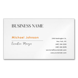 Tarjeta De Visita Magnética Chic minimalista profesional moderno único