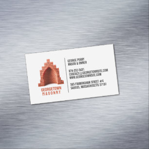 Tarjeta De Visita Magnética Chimenea de masonería