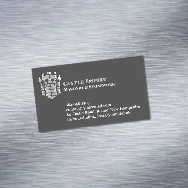 Tarjeta De Visita Magnética Chimenea de masonería (In Situ)