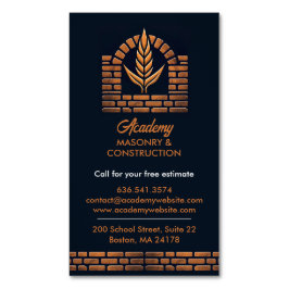 Tarjeta De Visita Magnética Chimenea de masonería