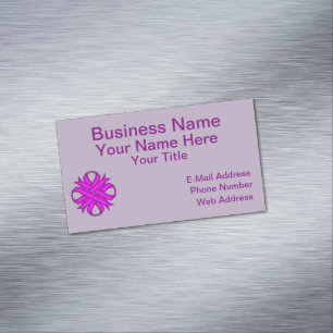 Tarjeta De Visita Magnética Cinta del trébol púrpura