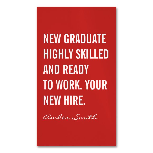 Tarjeta De Visita Magnética Cita en negrita (Frente vertical)