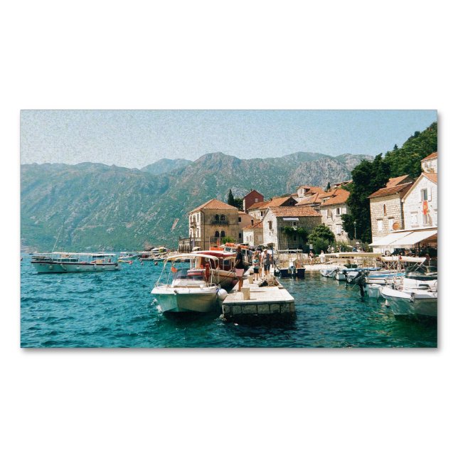Tarjeta De Visita Magnética Ciudad costera de Perast, Montenegro (Anverso)