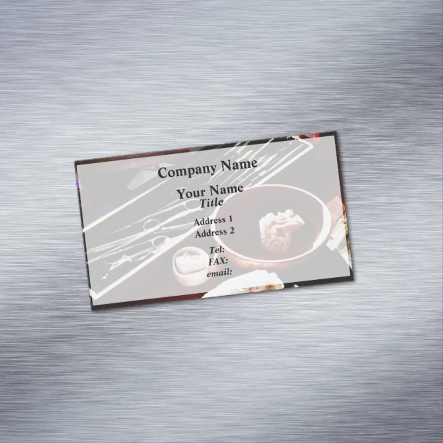 Tarjeta De Visita Magnética Civil Era Instrumentos Quirúrgicos (In Situ)