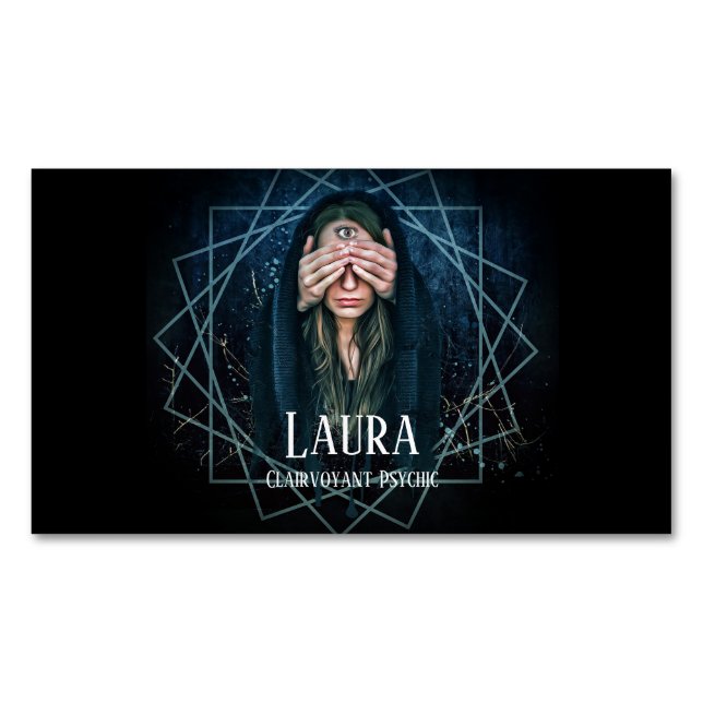 Tarjeta De Visita Magnética Clairvoyant Psychic Business Card Magnet (Anverso)