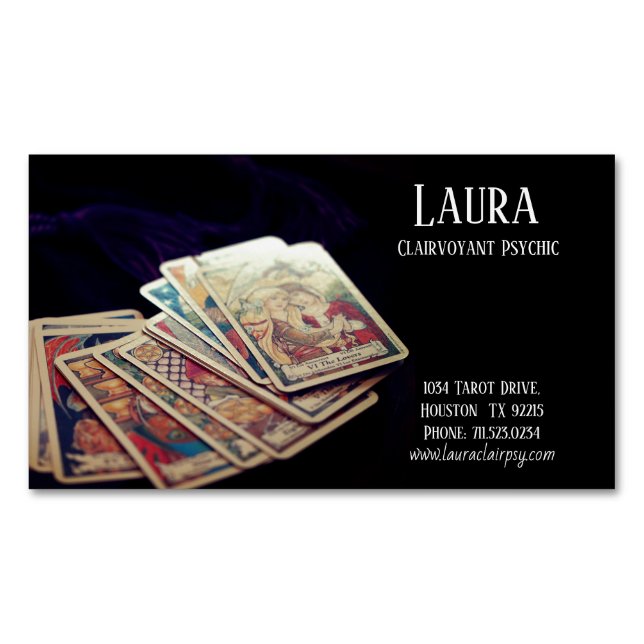Tarjeta De Visita Magnética Clairvoyant Psychic Business Card Magnet (Anverso)