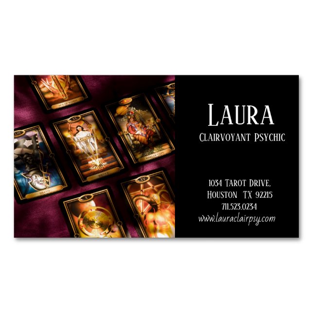 Tarjeta De Visita Magnética Clairvoyant Psychic Business Card Magnet (Anverso)