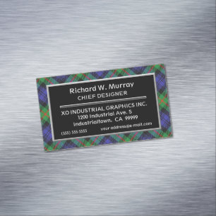 Tarjeta De Visita Magnética Clan Murray Tartan