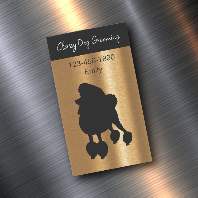 Tarjeta De Visita Magnética Clásica Mascota Grooming Magnetic Business Cards (Subido por el creador)