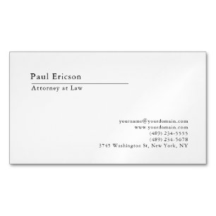 Tarjeta De Visita Magnética Clásico Elegante Sencillo Profesional
