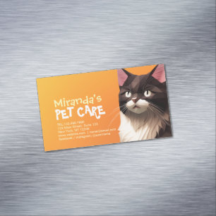 Tarjeta De Visita Magnética Clínica de animales de la tienda de alimentos para