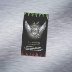 Tarjeta De Visita Magnética Club Nocturno DJ