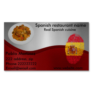 Tarjeta De Visita Magnética Cocina española