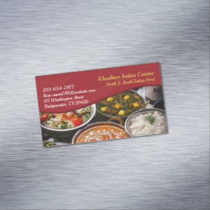 Tarjeta De Visita Magnética Cocina india