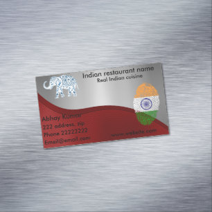 Tarjeta De Visita Magnética Cocina india