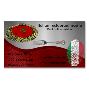 Tarjeta De Visita Magnética Cocina italiana