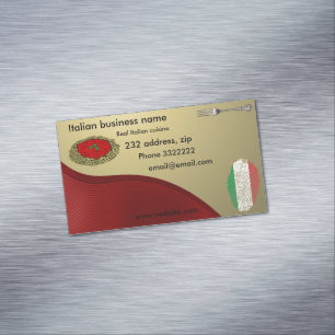 Tarjeta De Visita Magnética Cocina italiana
