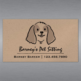 Tarjeta De Visita Magnética Cocker Spaniel | Mascota Sitter | Animales