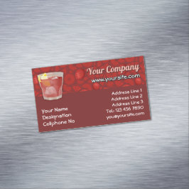 Tarjeta De Visita Magnética Cóctel americano