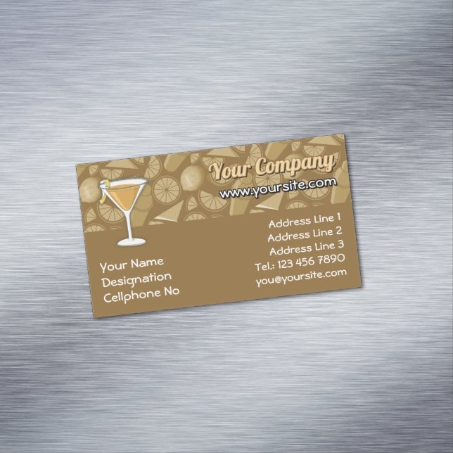 Tarjeta De Visita Magnética Cóctel de Sidecar (In Situ)