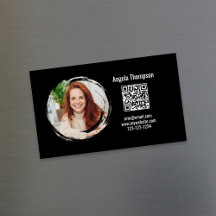 Código QR de foto magnético negro