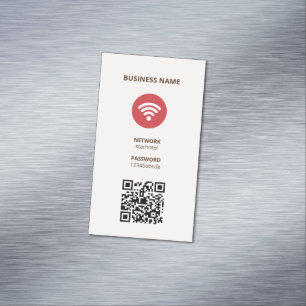 Tarjeta De Visita Magnética Código QR de Internet Wifi