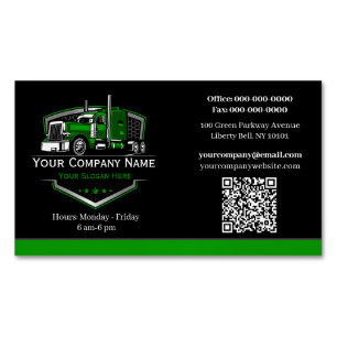 Tarjeta De Visita Magnética Código QR de la empresa de transporte de camiones 