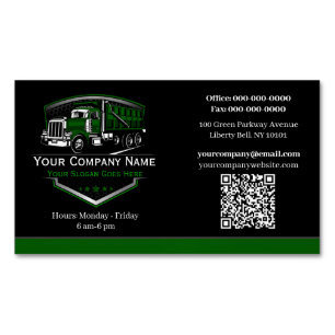 Tarjeta De Visita Magnética Código QR de la empresa de transporte de camiones 