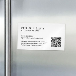 Tarjeta De Visita Magnética Código QR moderno profesional