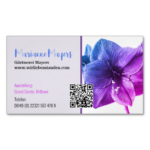Tarjeta De Visita Magnética Código QR y fotografía