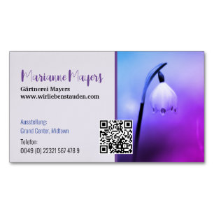 Tarjeta De Visita Magnética Código QR y fotografía