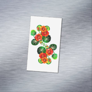 Tarjeta De Visita Magnética coleção Flores do Brasil capuchinha,