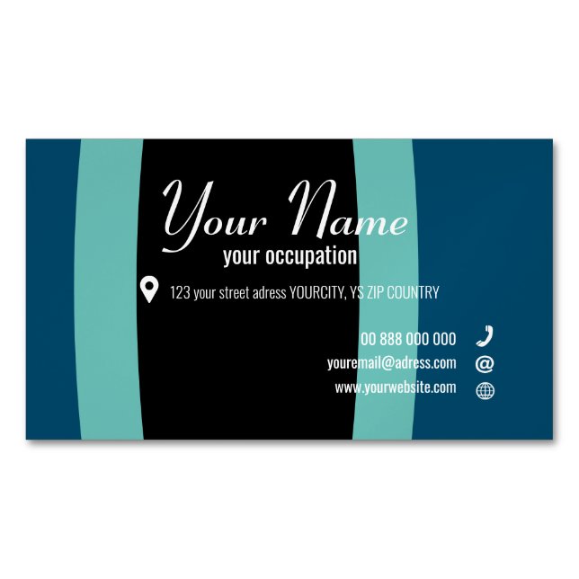 Tarjeta De Visita Magnética Colección PARENTHESE BCM simple Minimalista (Anverso)