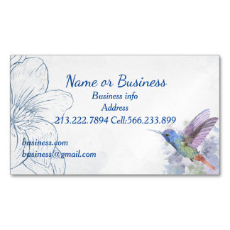 Tarjeta De Visita Magnética Colibrí, pájaro, naturaleza, vida silvestre, tarje