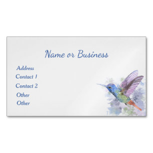 Tarjeta De Visita Magnética Colibrí, pájaro, naturaleza, vida silvestre, tarje