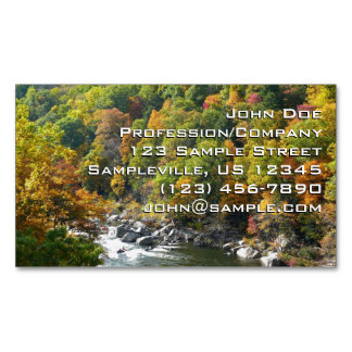 Tarjeta De Visita Magnética Color de la caída en el Parque Estatal Ohiopyle