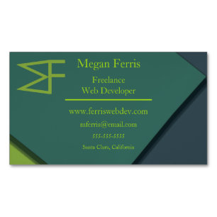 Tarjeta De Visita Magnética Colores de bosque