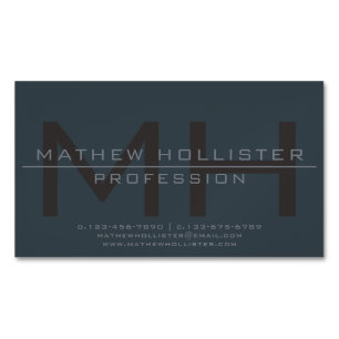 Tarjeta De Visita Magnética Colores monogramados, profundos y mutados masculin