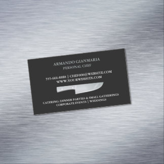 Tarjeta De Visita Magnética Comedor personal del chef