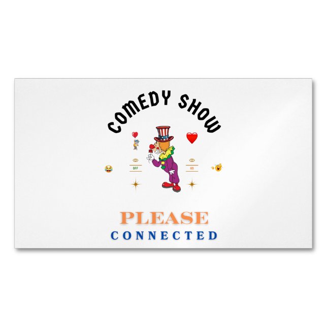 TARJETA DE VISITA MAGNÉTICA COMEDY SHOW (Anverso)