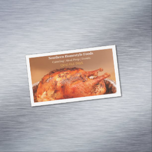 Tarjeta De Visita Magnética Comidas preparadas de carne turca cocinadas en est