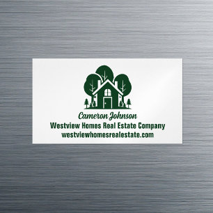 Tarjeta De Visita Magnética Compañía de bienes raíces de hogar forestal Realto