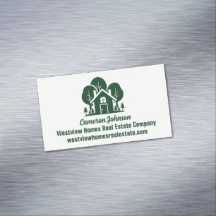Tarjeta De Visita Magnética Compañía de bienes raíces de hogar forestal Realto