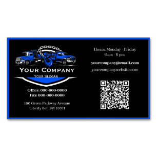 Tarjeta De Visita Magnética Compañía de Oleado Profesional, Hauling Service