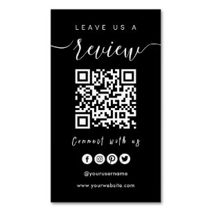 Tarjeta De Visita Magnética Conectarse Con El Código QR De Los Ee.Uu.   Déjano