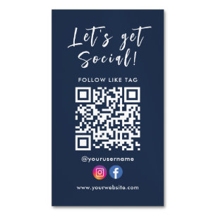 Tarjeta De Visita Magnética Conectarse Con El Código Qr De Us Instagram En Fac
