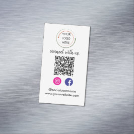 Tarjeta De Visita Magnética Conectarse con nosotros | Media social QR Código m