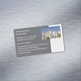 Tarjeta De Visita Magnética Construcción de construcciones de edificios de grú