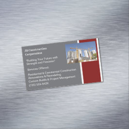 Tarjeta De Visita Magnética Construcción de construcciones de edificios de grú