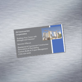 Tarjeta De Visita Magnética Construcción de construcciones de edificios de grú